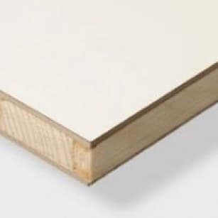 Listellari — Interno pioppo, laminato bianco